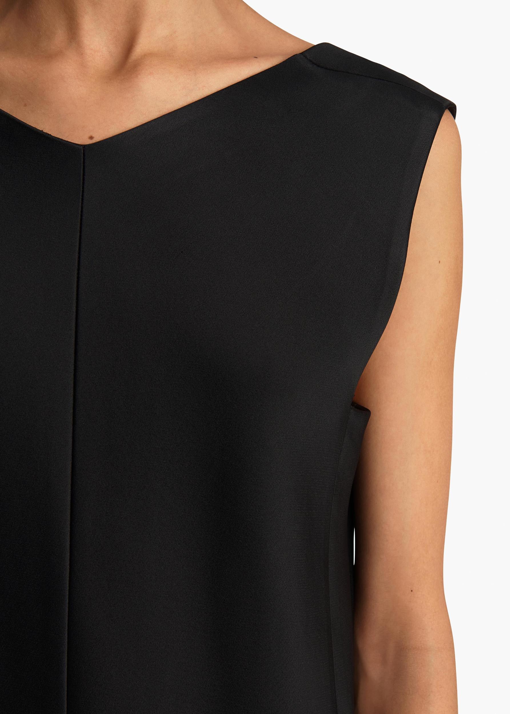 Mel Dress in Black Satin Product Image