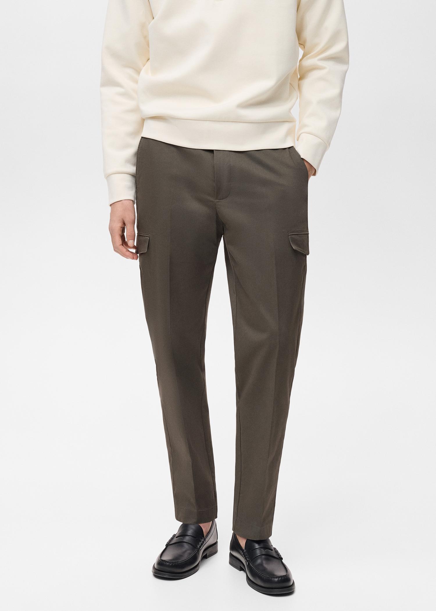 Regular-fit cotton cargo pants - Men | MANGO USA Product Image