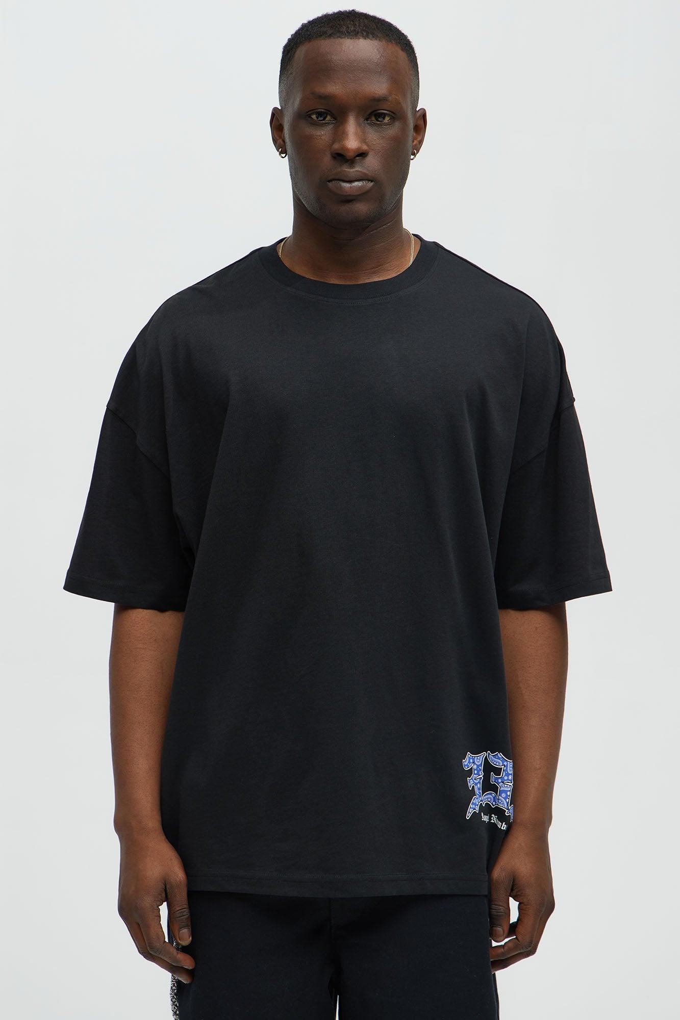 Angel Numbers Oversized Short Sleeve Tee - Black Male Product Image