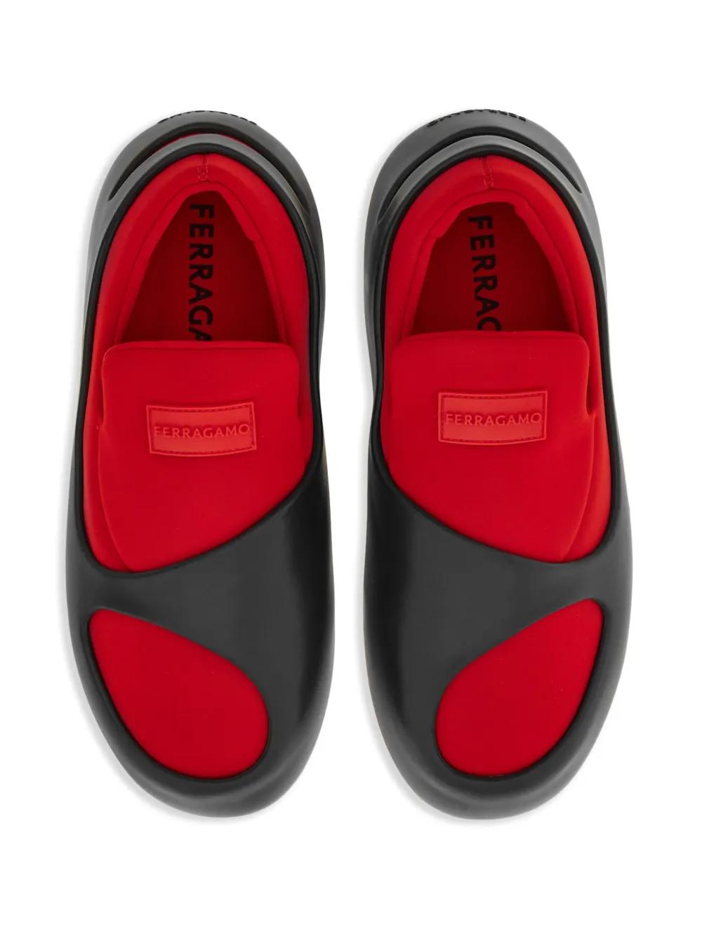 Hybrid logo-patch panelled sneakers Product Image