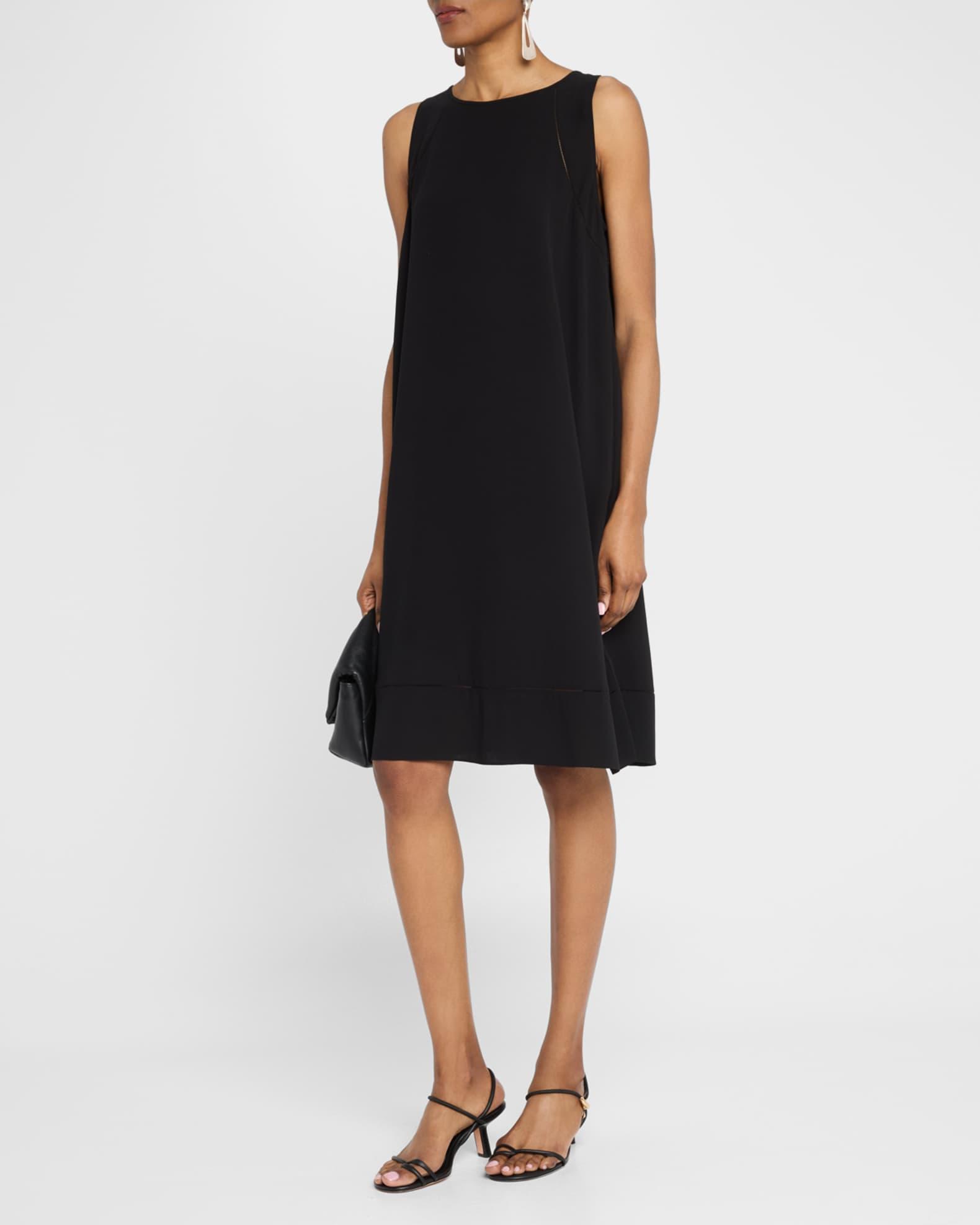 Sleeveless Silk Georgette Crepe Midi Dress Product Image