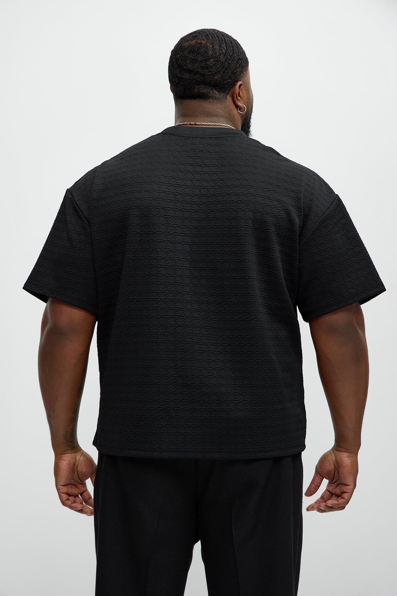 8 AM Textured Short Sleeve Tee - Black Product Image
