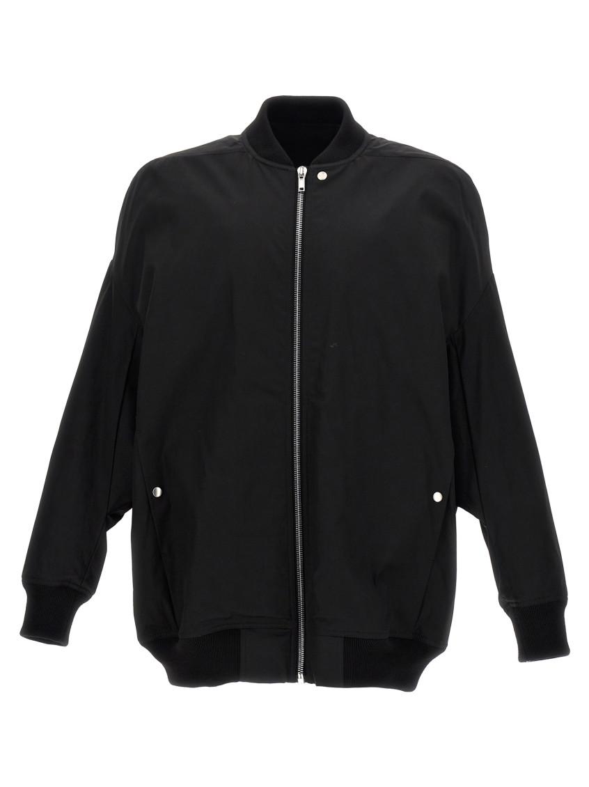 RICK OWENS Black Hollywood Jumbo Flight Bomber Jacket In 09 Black Product Image