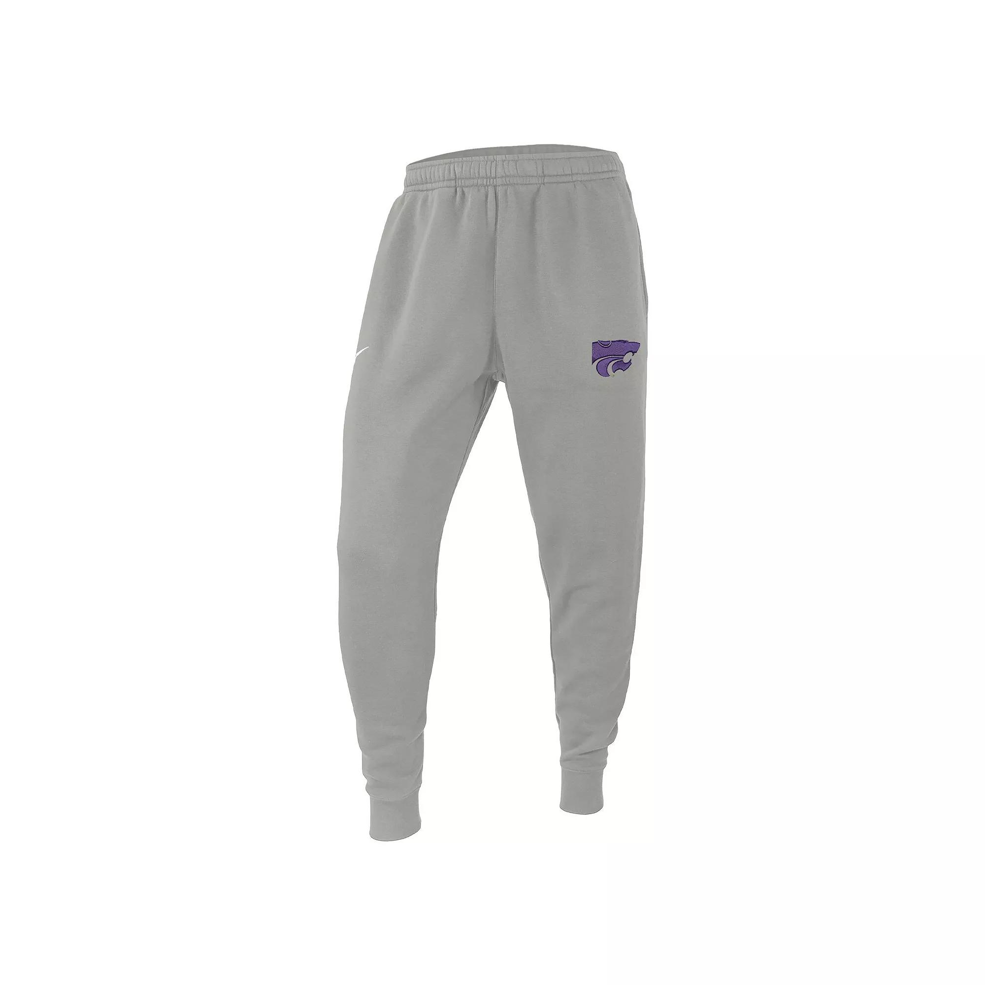 Men's Pewter Kansas State Wildcats Changeover Club Fleece Jogger Pants,  Product Image