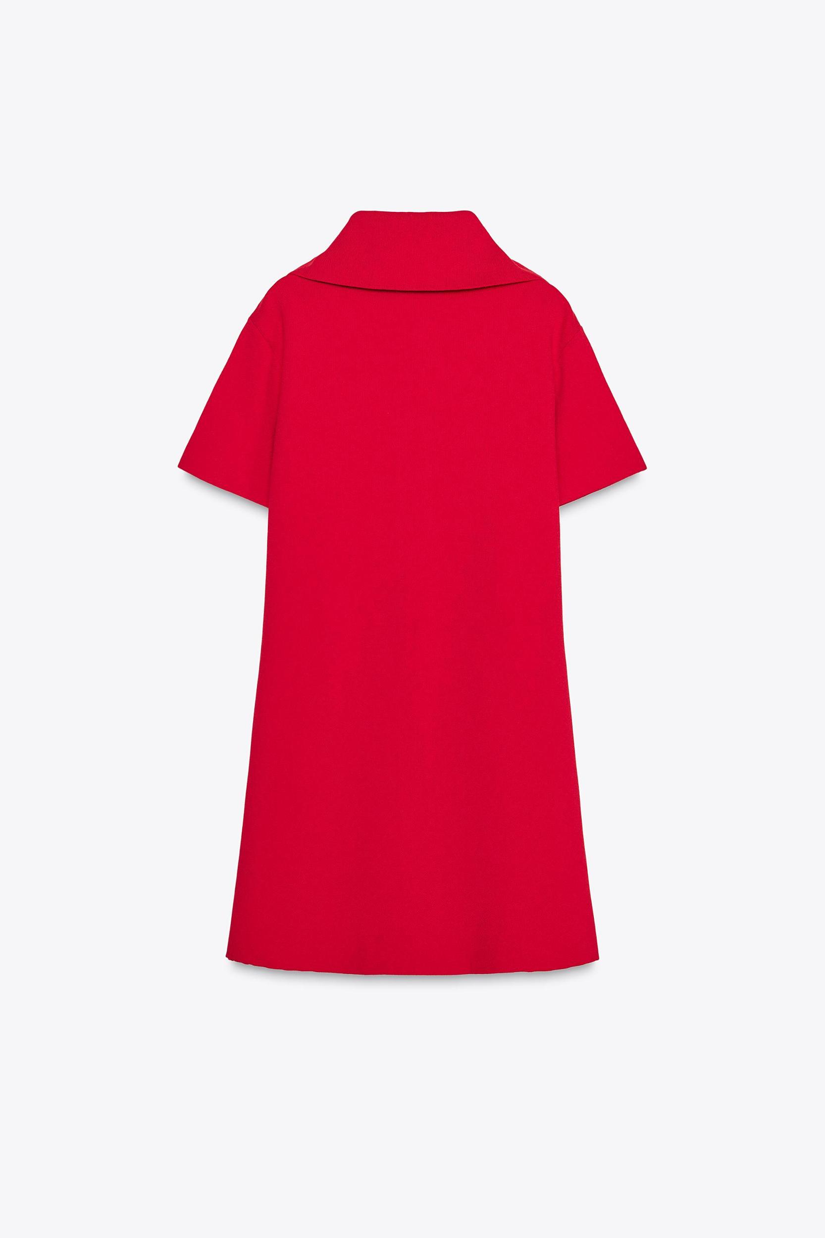 SHORT PLAIN KNIT DRESS Product Image