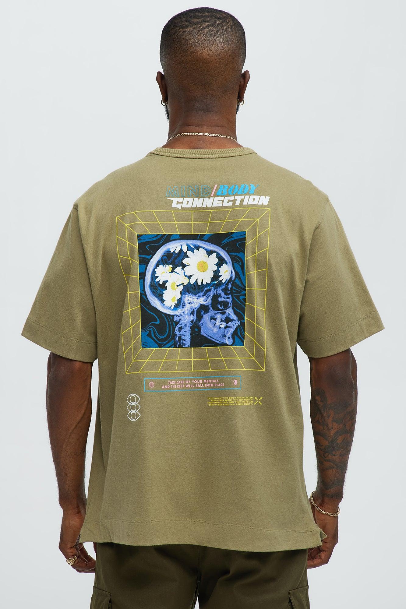 Mind/Body Connection Oversized Short Sleeve Tee - Olive Product Image