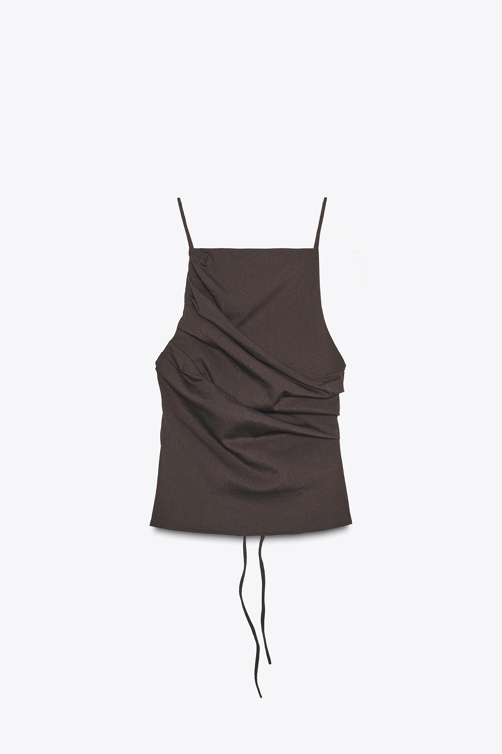 OPEN-BACK PLEATED TOP Product Image