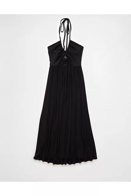 AE Soft & Sexy Keyhole Halter Midi Dress Women's Product Image