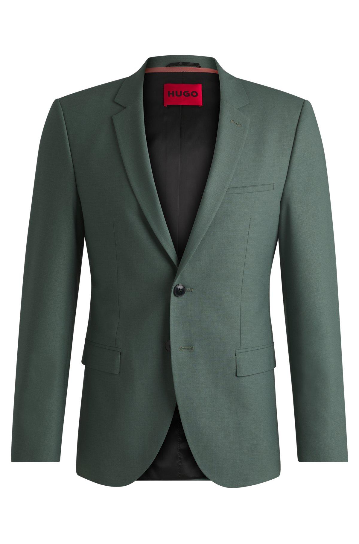 Extra-slim-fit suit jacket in wool-blend poplin Product Image