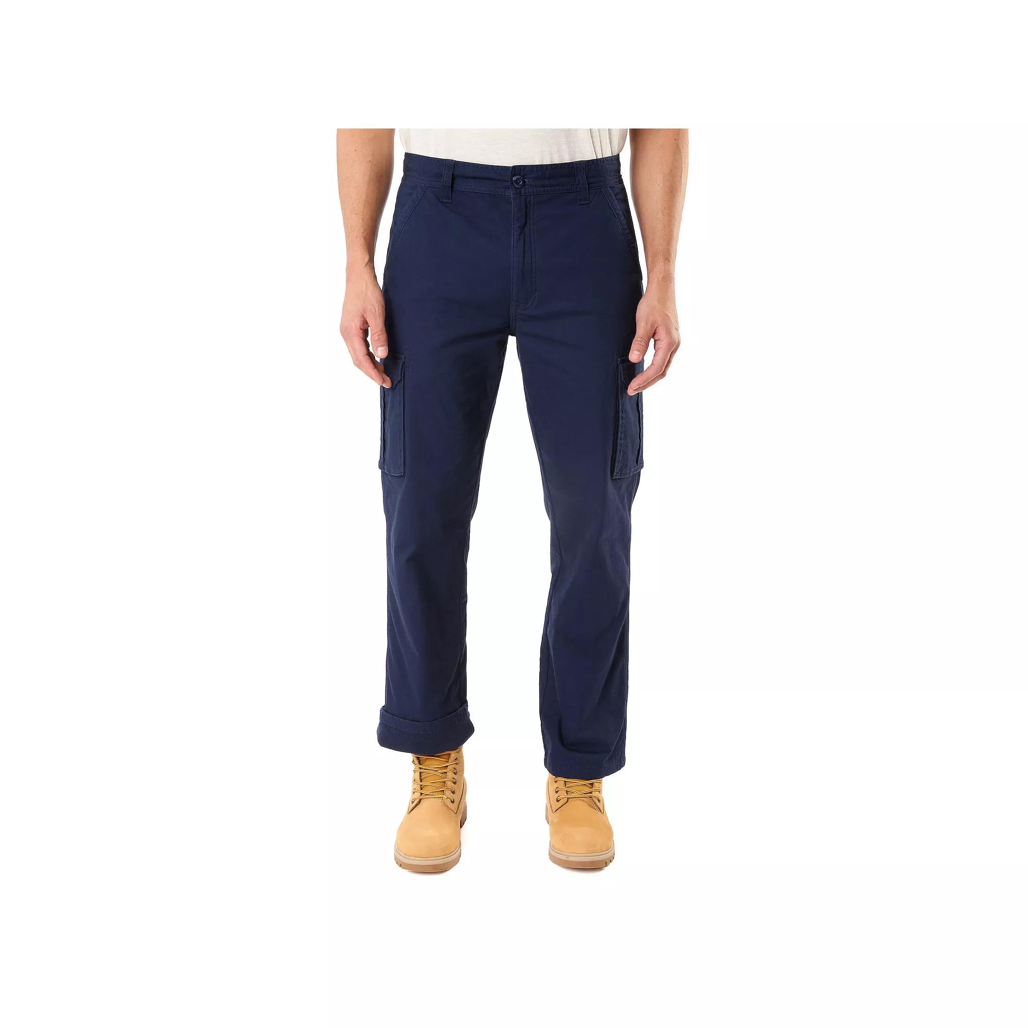 Men's Smith's Workwear Stretch Fleece-Lined Canvas Cargo Pant,  Product Image