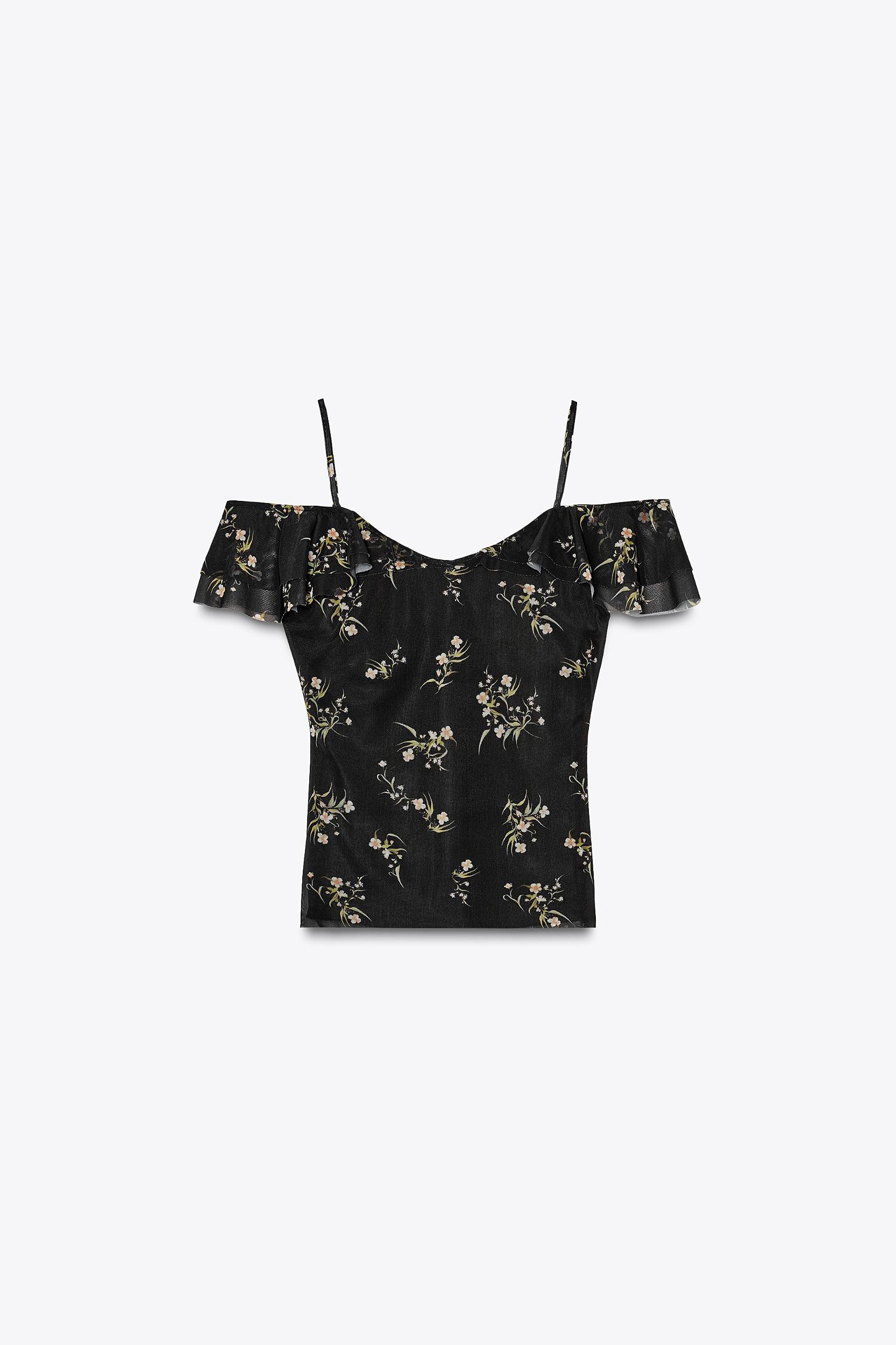 PRINTED TULLE TOP Product Image