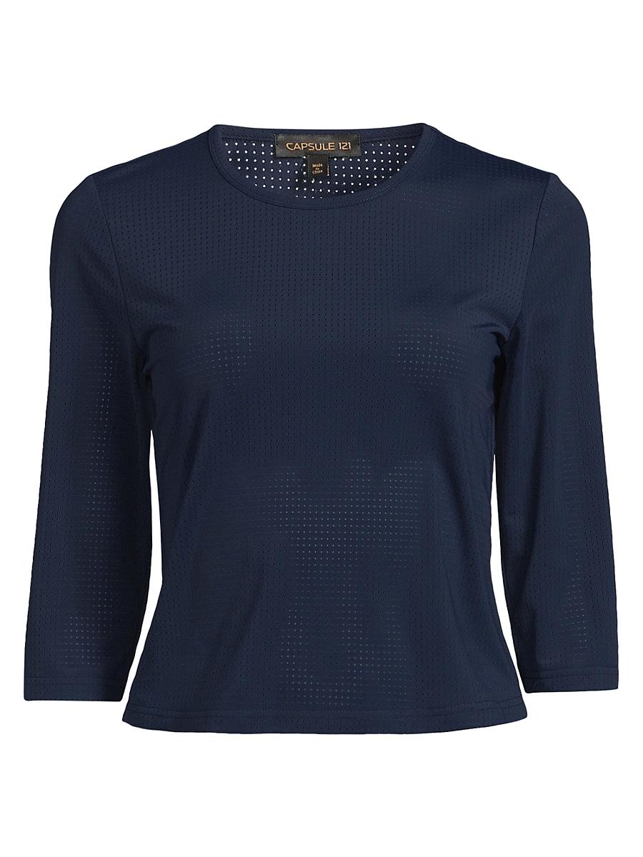 Womens Leo Perforated Top Product Image