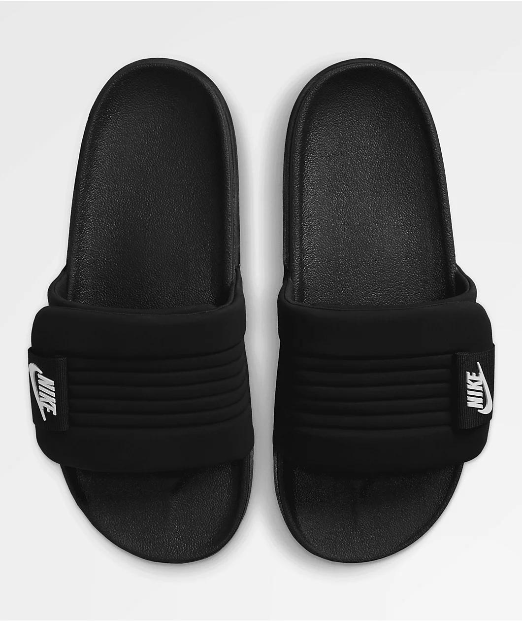 Nike Offcourt Adjust Black & White Slide Sandals Product Image