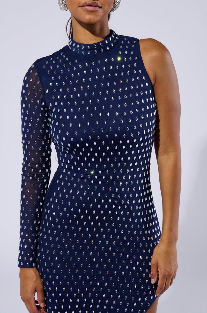 ULYSSA RHINESTONE MESH MAXI DRESS Product Image