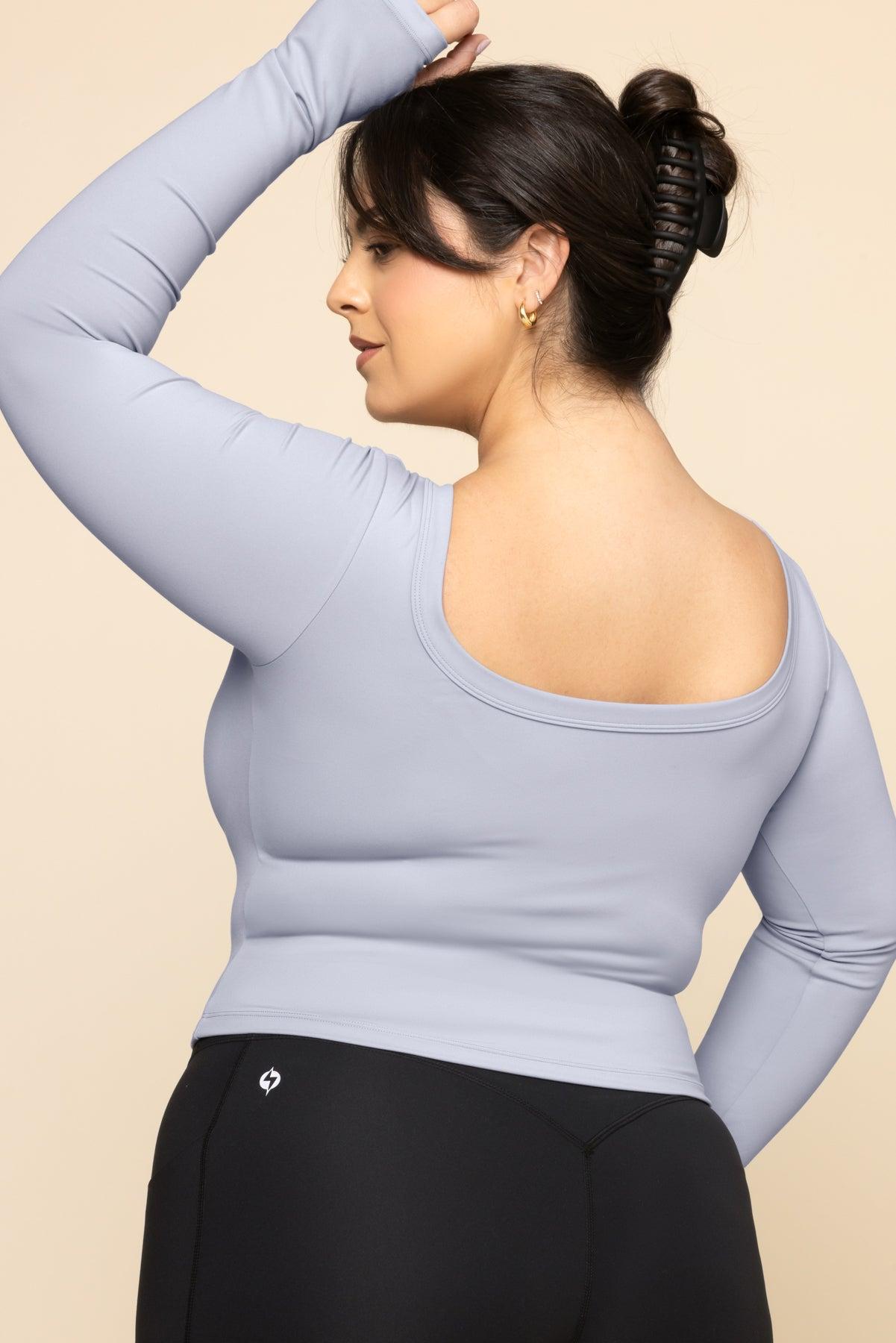 Your Favorite Reversible Long Sleeve Top (Cropped) - Country Blue Product Image