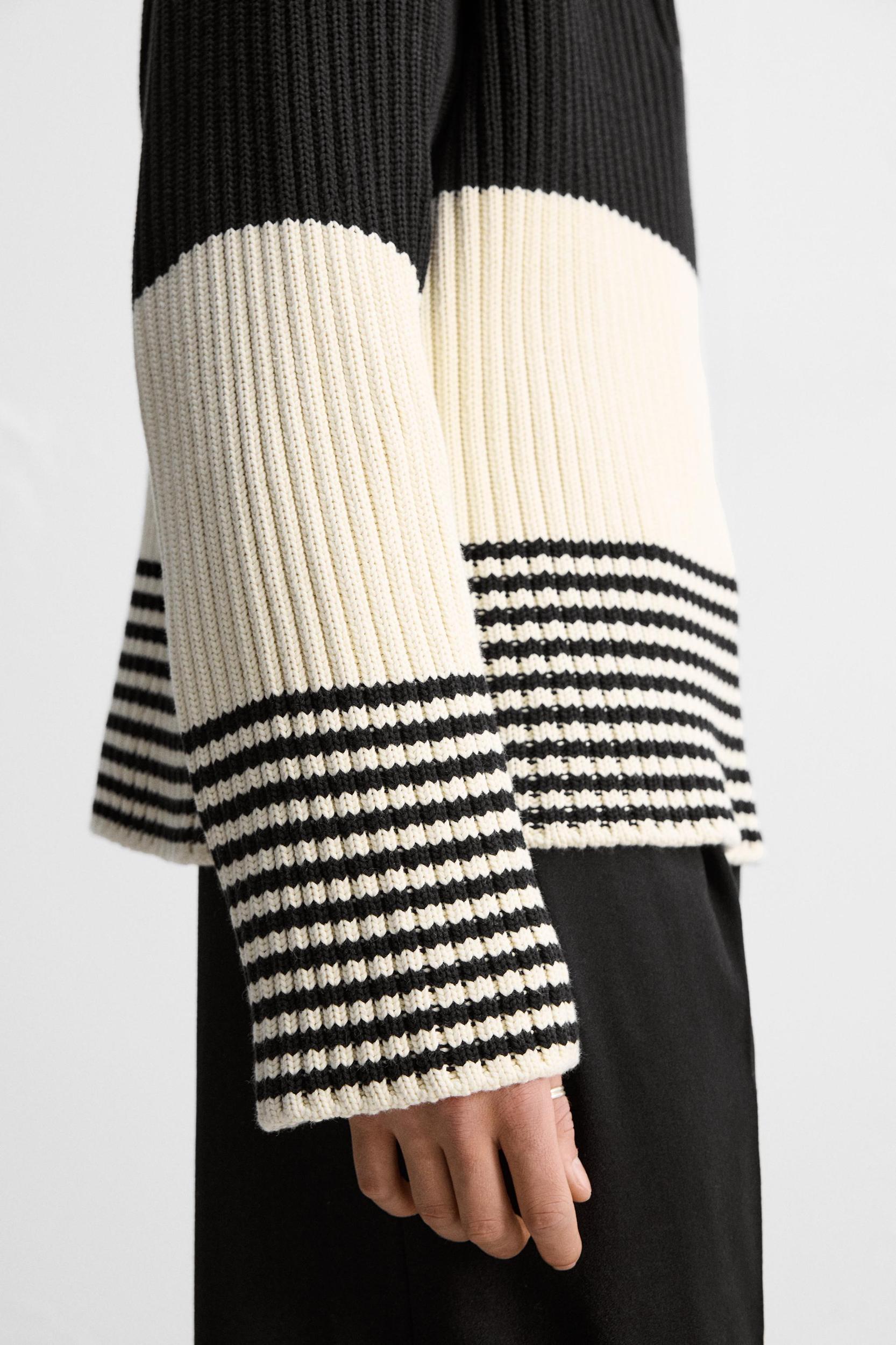 LIMITED EDITION STRIPED ZIP NECK SWEATER Product Image