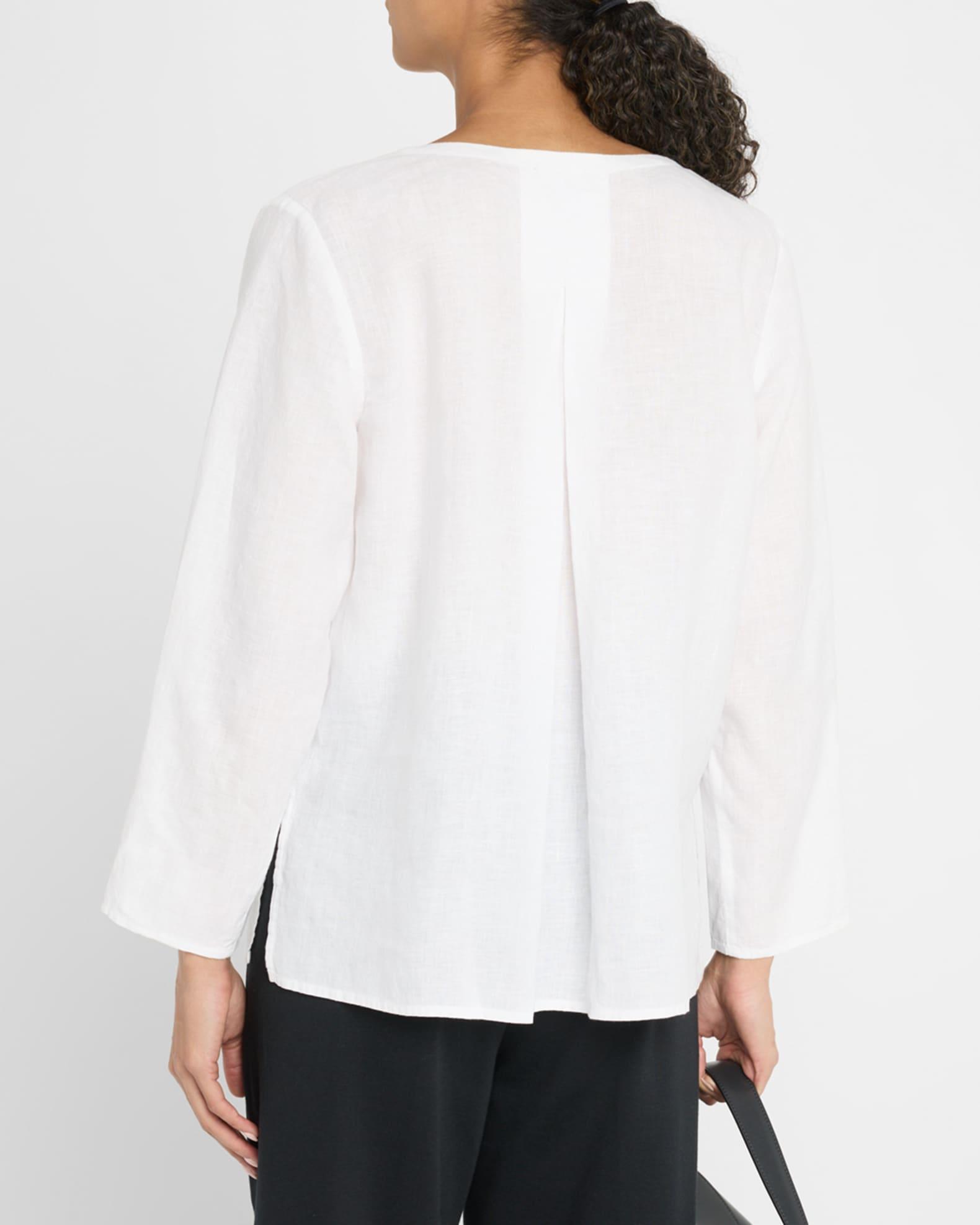 Tie-Neck Organic Linen Top Product Image