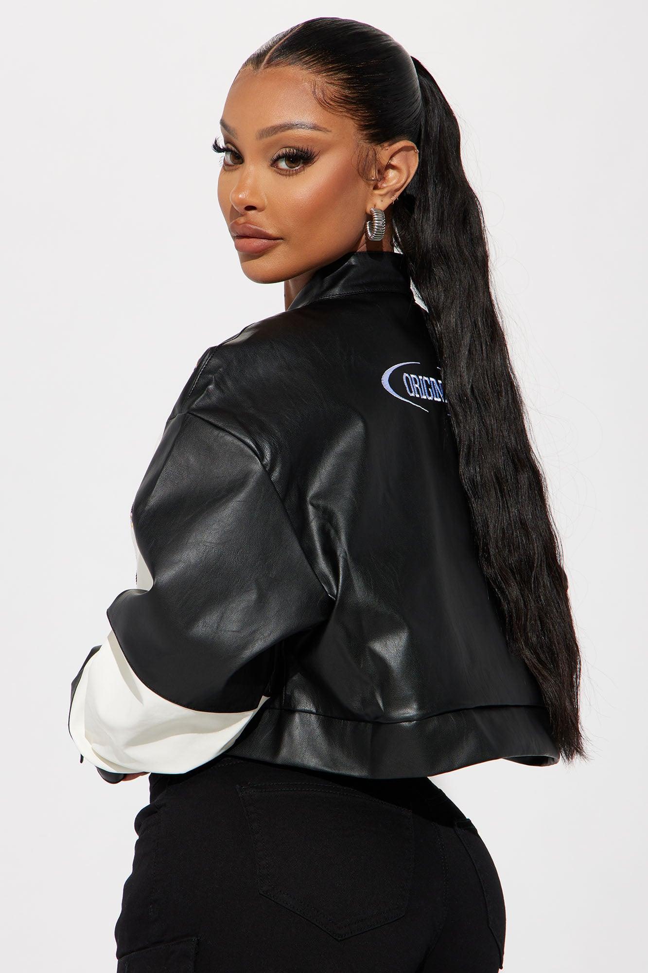 Cuba Chick Racing Jacket - Black/White Female Product Image