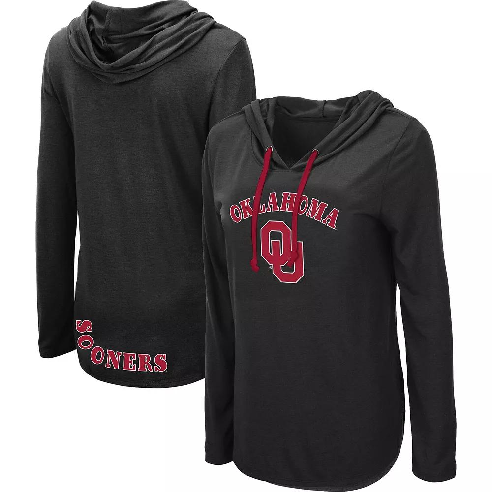 Women's Colosseum Black Oklahoma Sooners My Lover Long Sleeve Hoodie T-Shirt,  Product Image
