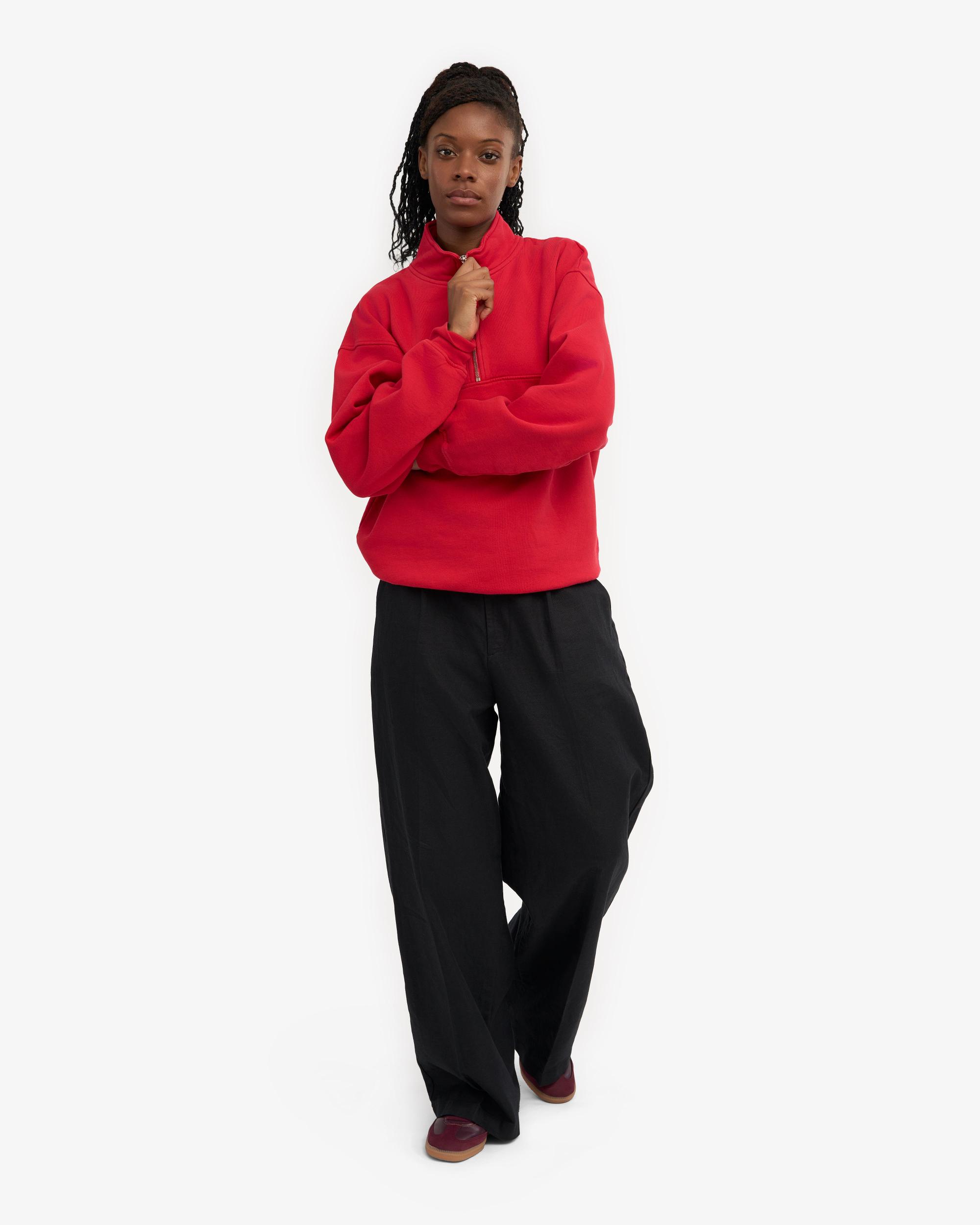Organic Quarter Zip - Scarlet Red Product Image