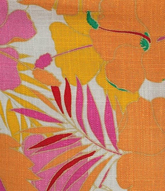 Copper Key Coordinating Woven Tropical Floral Printed Tank Top Product Image