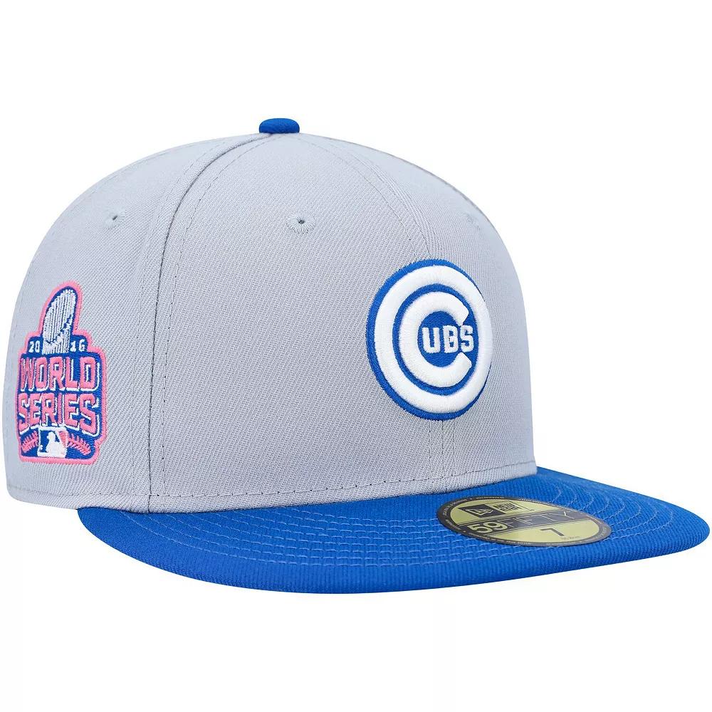 Men's New Era Gray/Blue Chicago Cubs  Dolphin 59FIFTY Fitted Hat, Size: 7 3/8, Grey Product Image