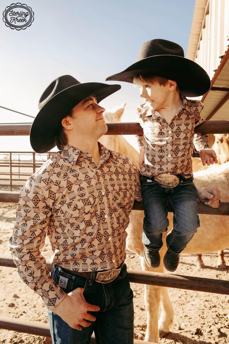 Mens Sitting Bull Button Up Male Product Image