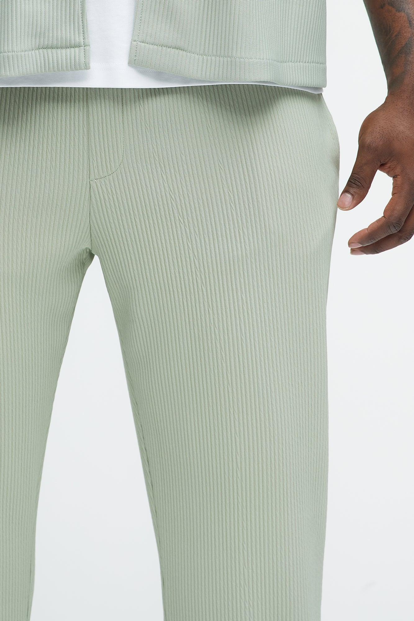 Show Up Slim Slit Pants - Sage Product Image