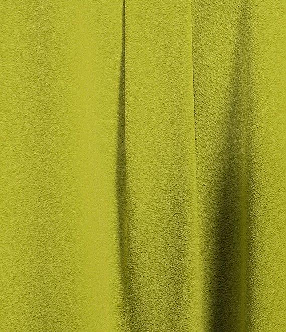 Investments Woven 3/4 Sleeve Point Collar Button Front Split Cuff Top Product Image