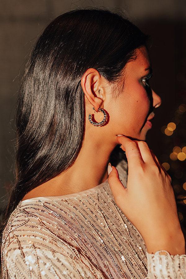 Vineyard Holiday Hoop Earrings in Champagne Product Image