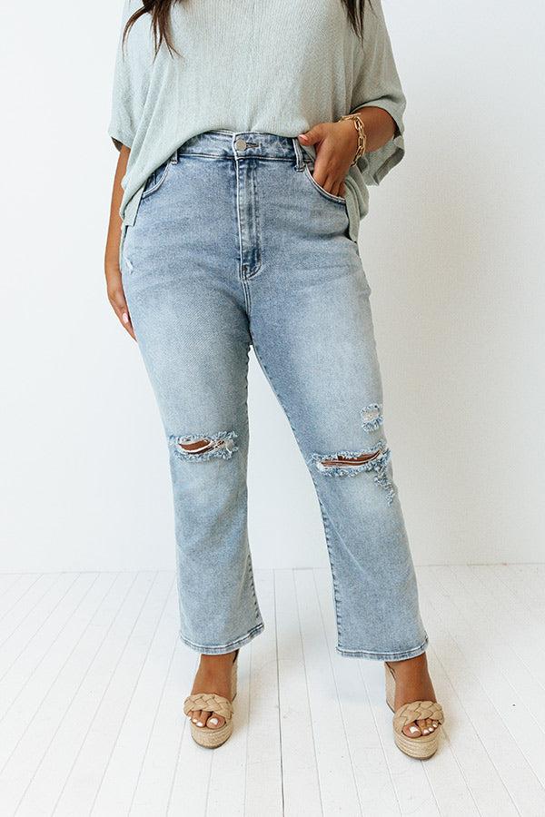 Risen The Lona Midrise Distressed Jean Curves Product Image