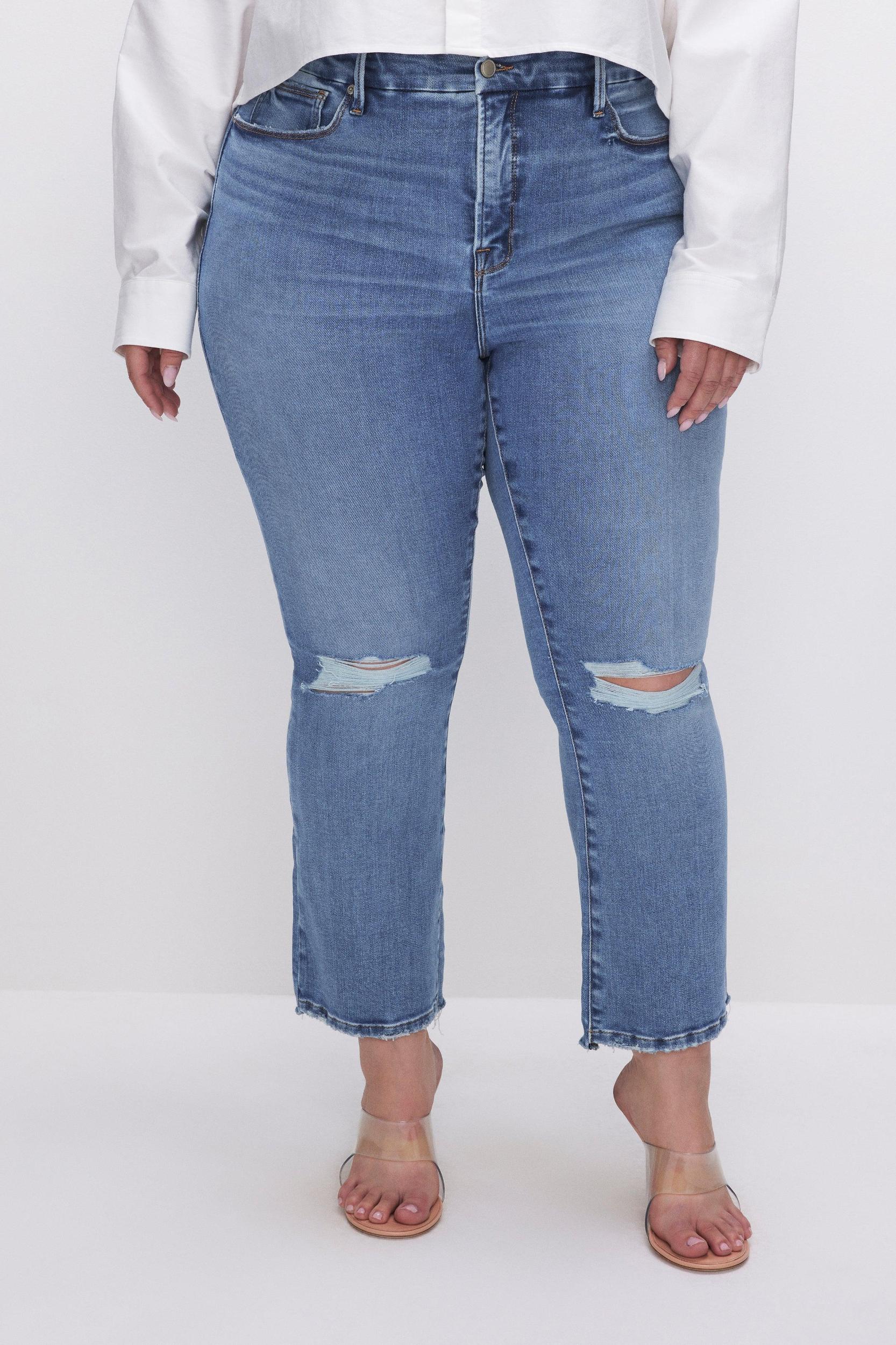 SOFT-TECH GOOD LEGS CROPPED MINI BOOT JEANS | INDIGO521 Product Image