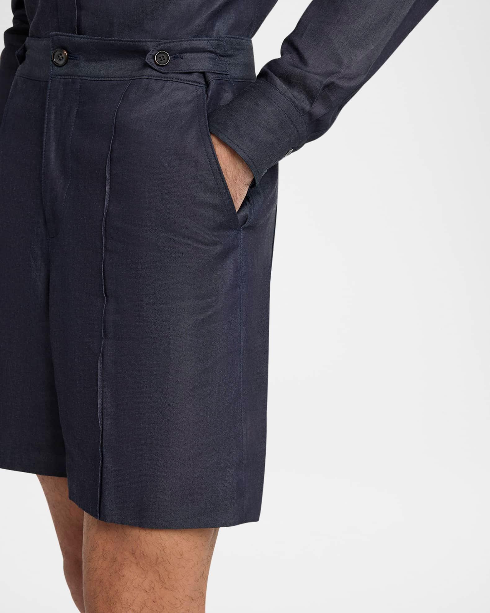 Men's Denim Pintuck Shorts Product Image