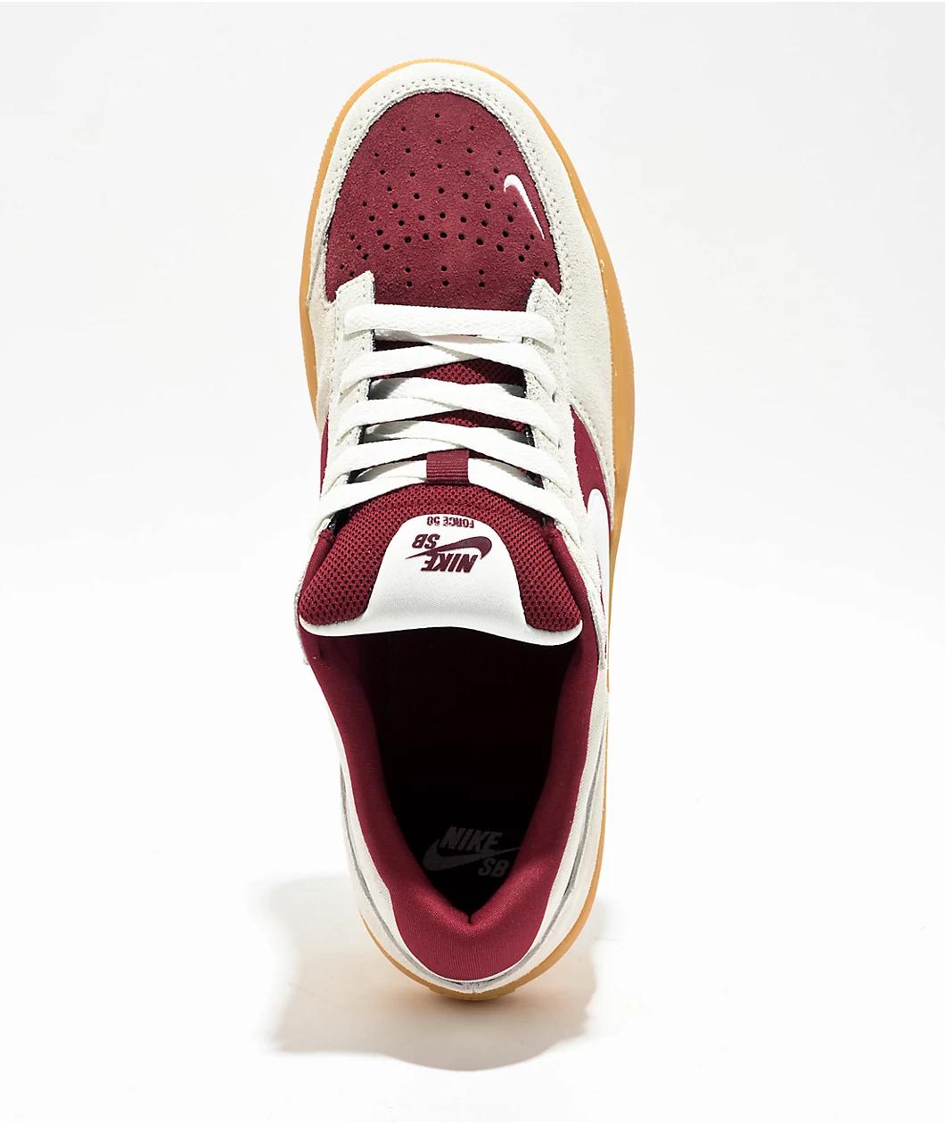 Nike SB Force 58 Team Red & Summit White Skate Shoes Product Image