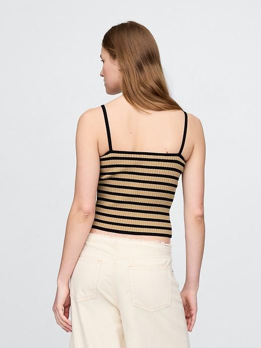 Cropped Rib Sweater Tank Top Product Image