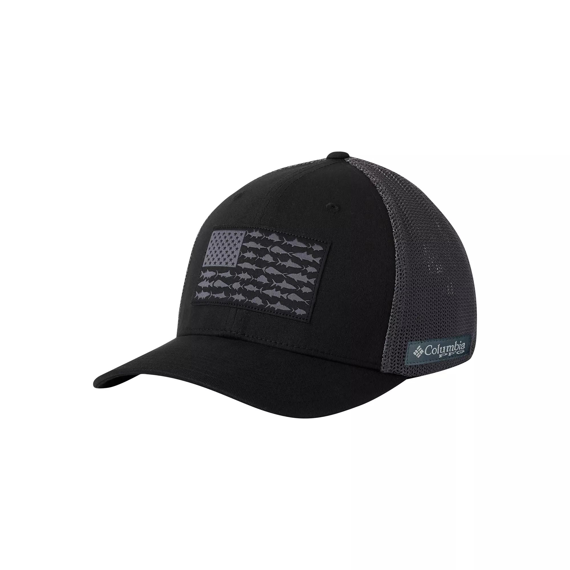 Men's Columbia PFG FlexFit Mesh Fish Flag Fitted Cap,  Product Image