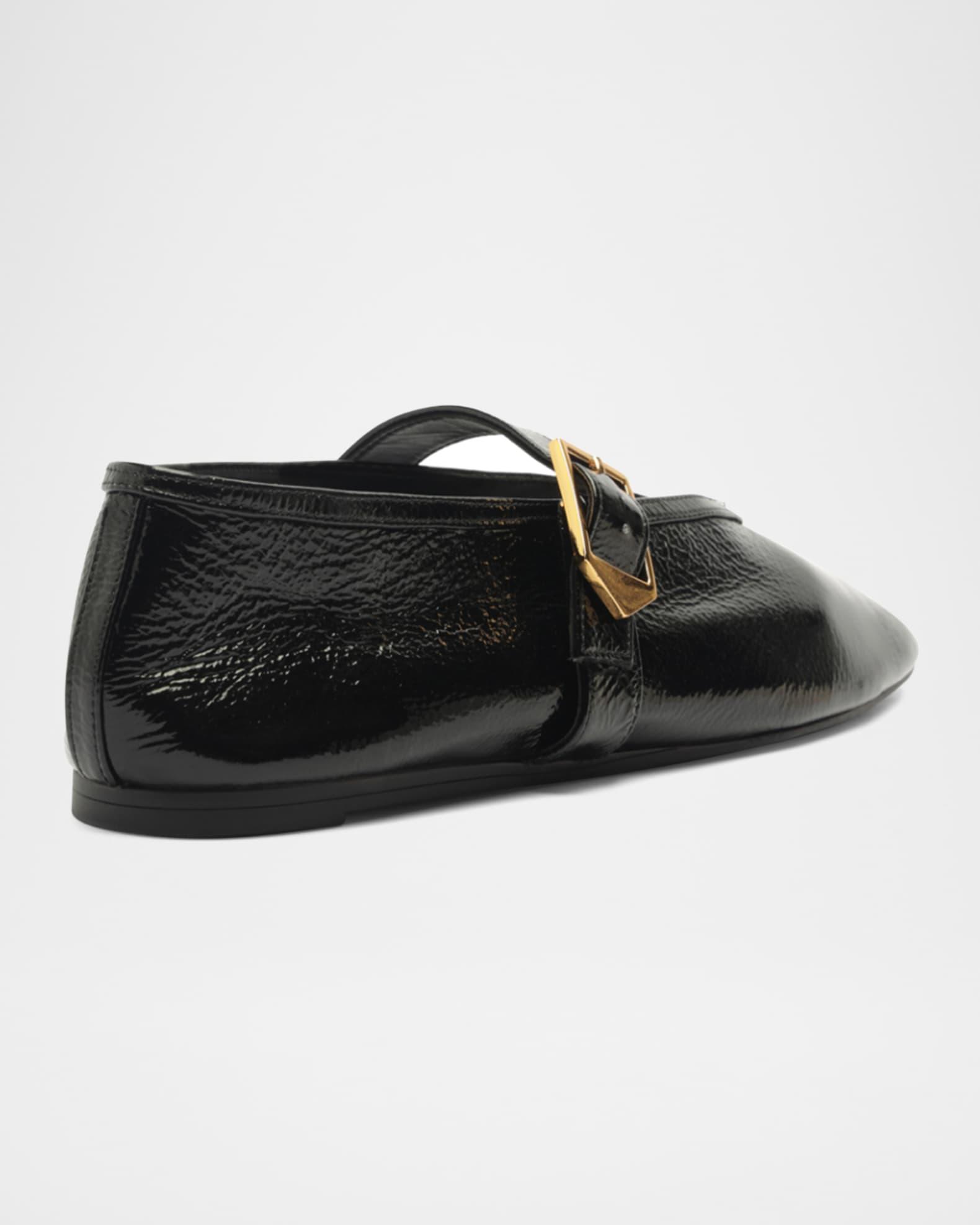 Courtney Leather Buckle Flats Product Image