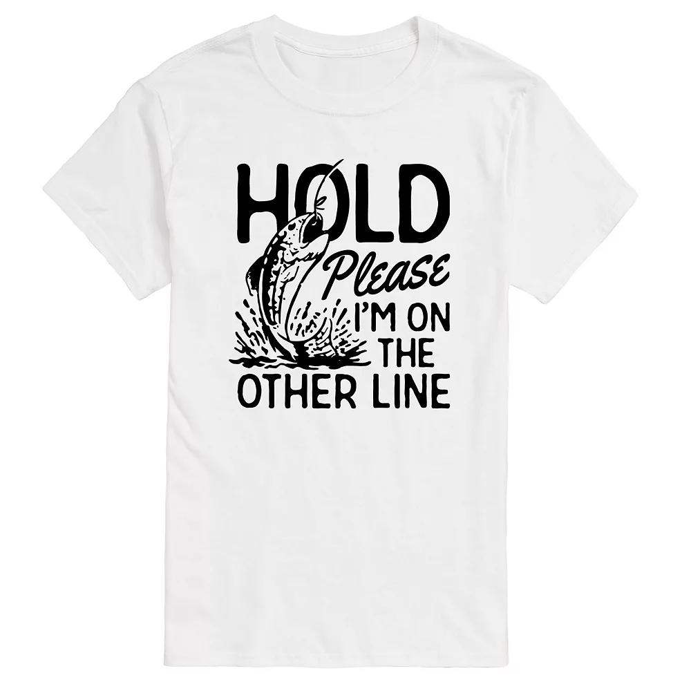 Big & Tall Hold Please On The Other Line Graphic Tee, Men's,  Product Image
