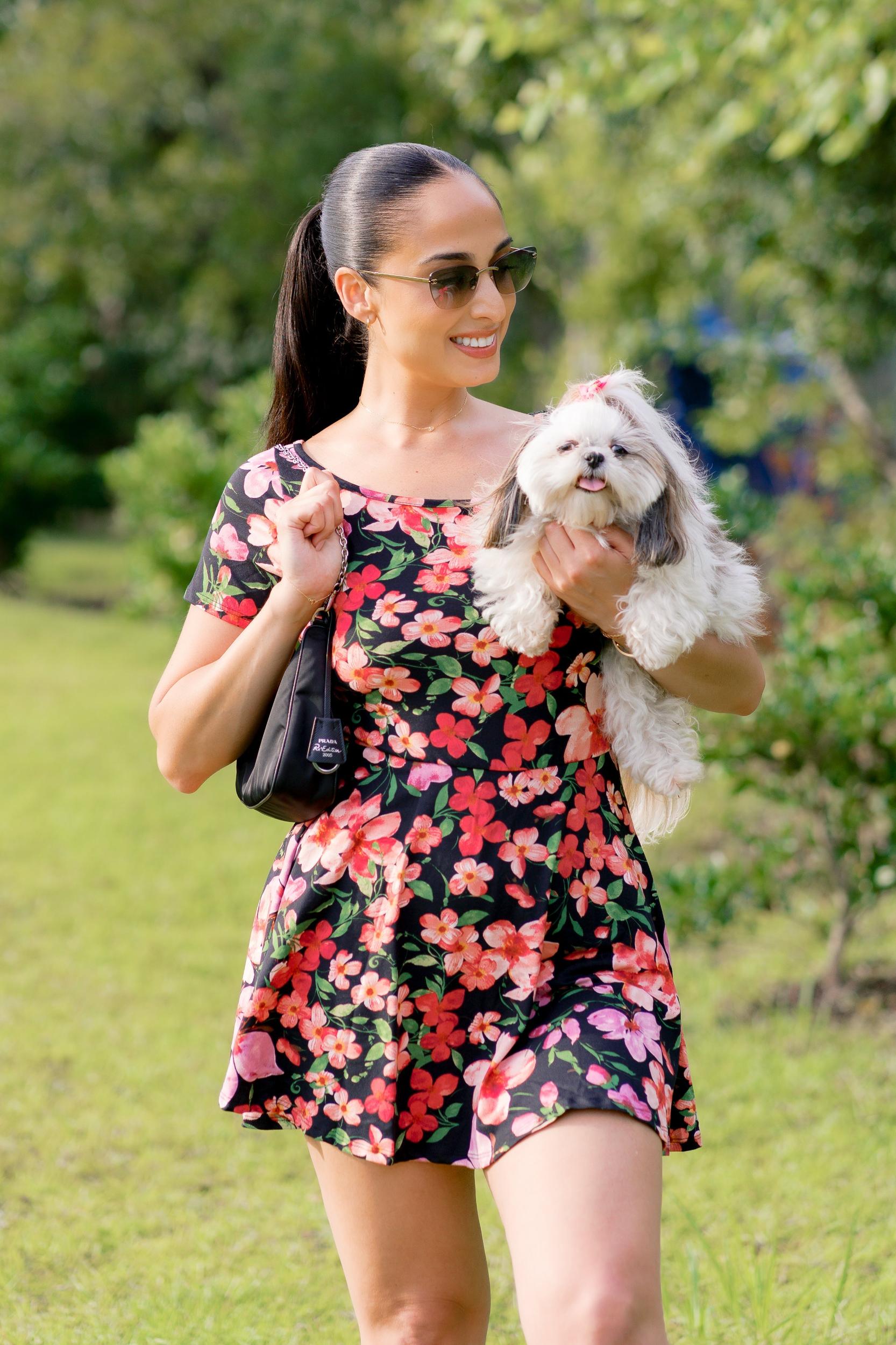 Neon Bloom Romper Dress Product Image