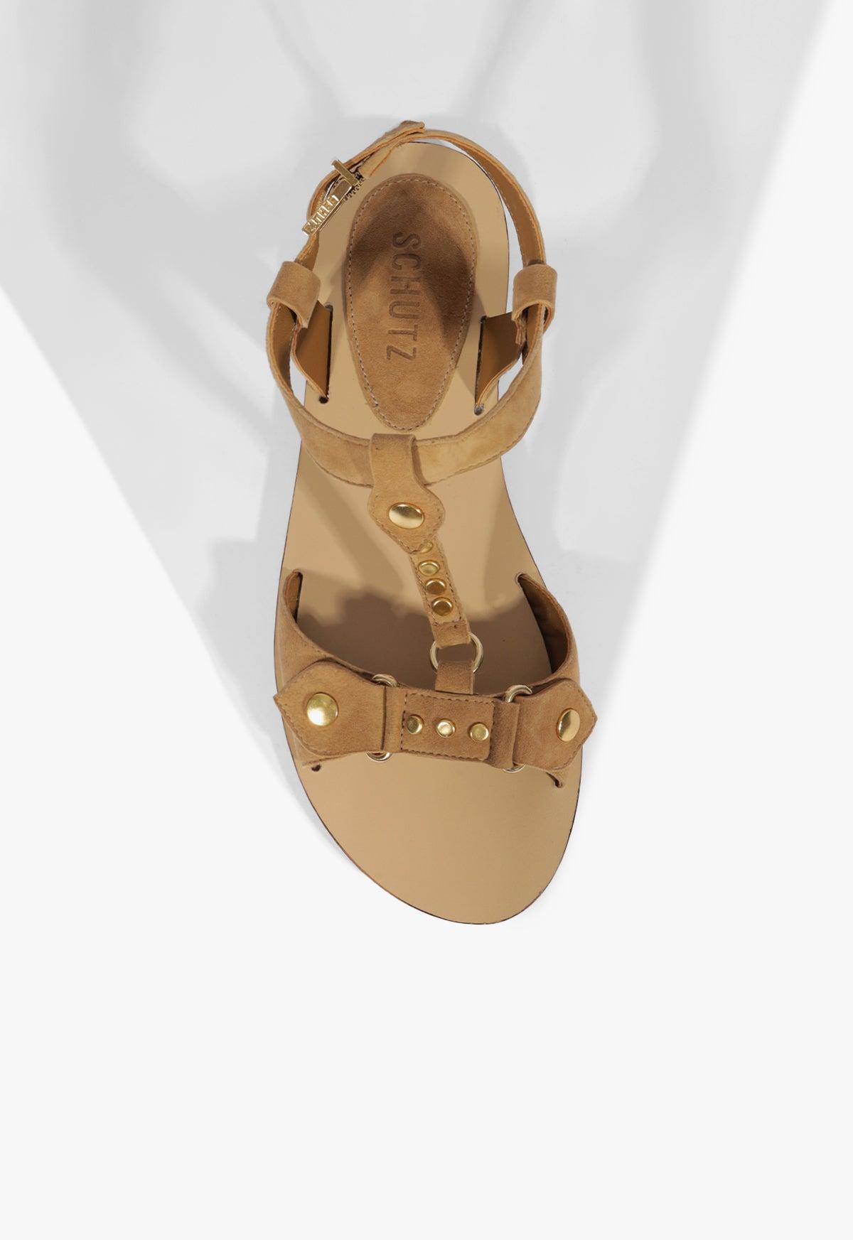 Stevie Brown Suede Flat Sandal Product Image