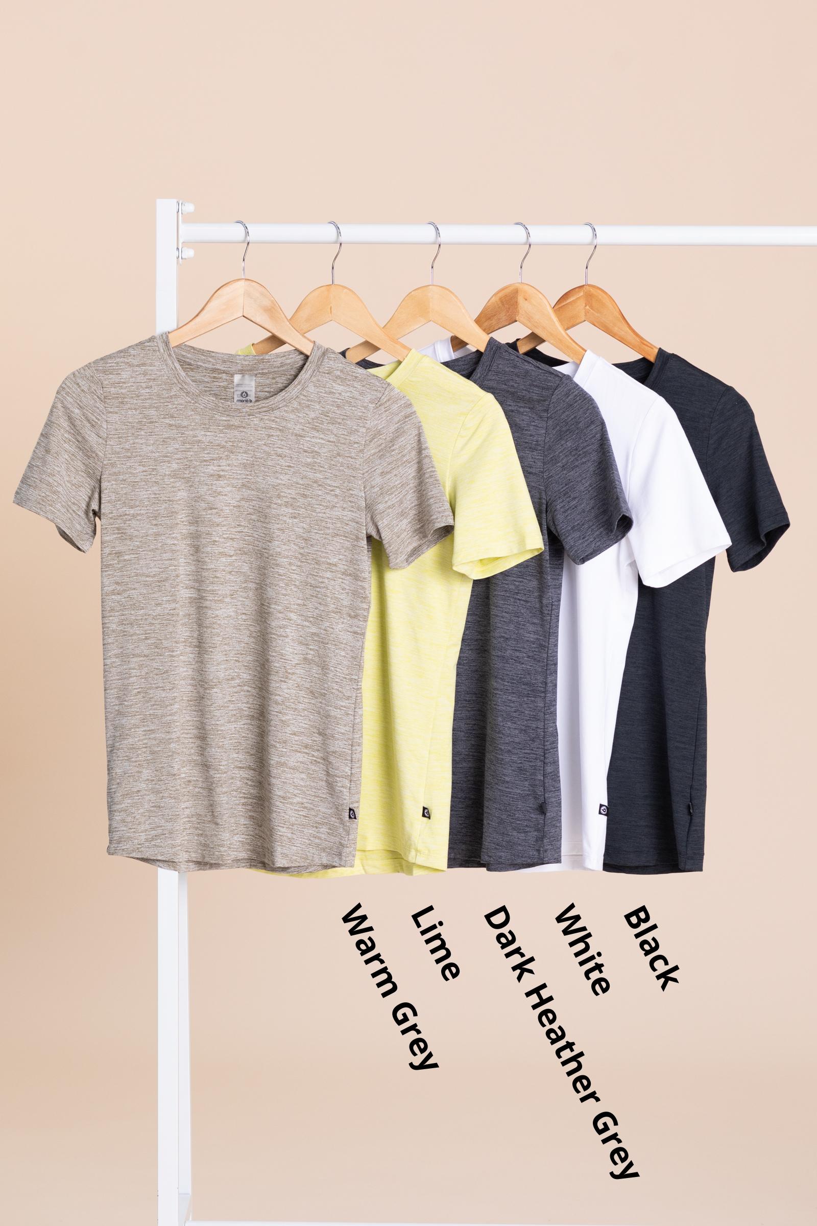 Melange Active Short Sleeve Knit Top Product Image