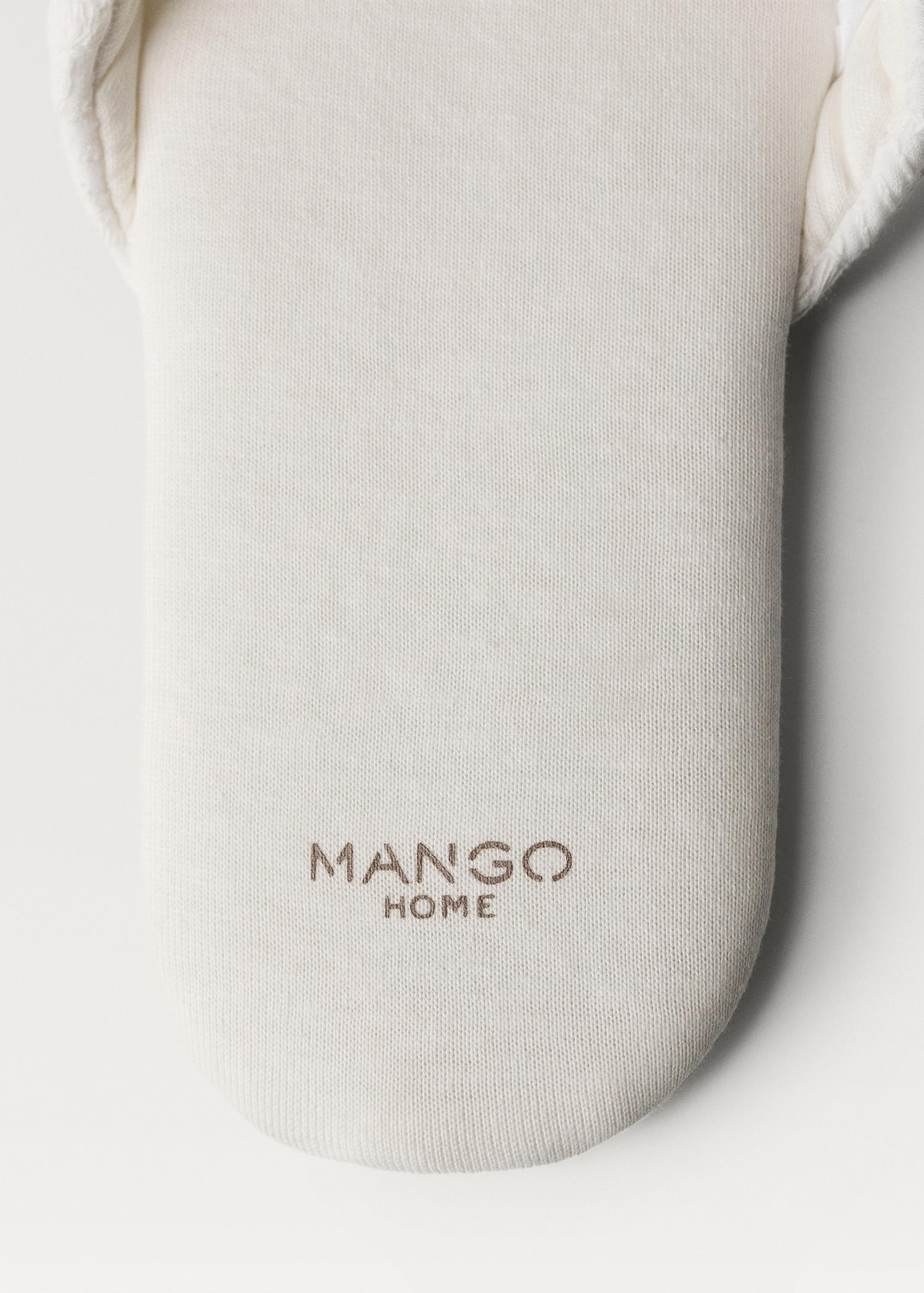 Embroidered cotton slippers - Women | MANGO USA Product Image