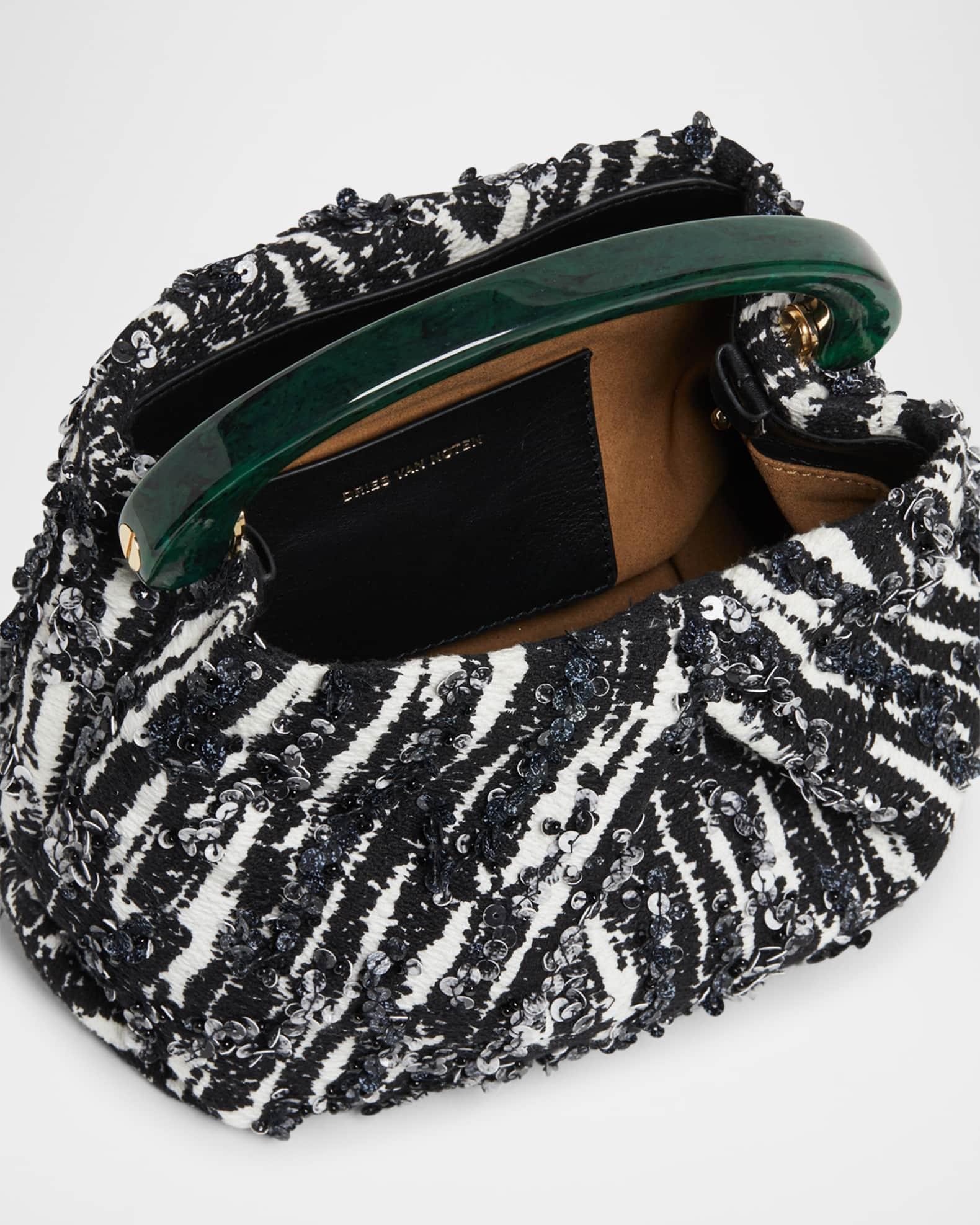 Sequin-Embellished Jacquard Mini Crossbody Bag Product Image