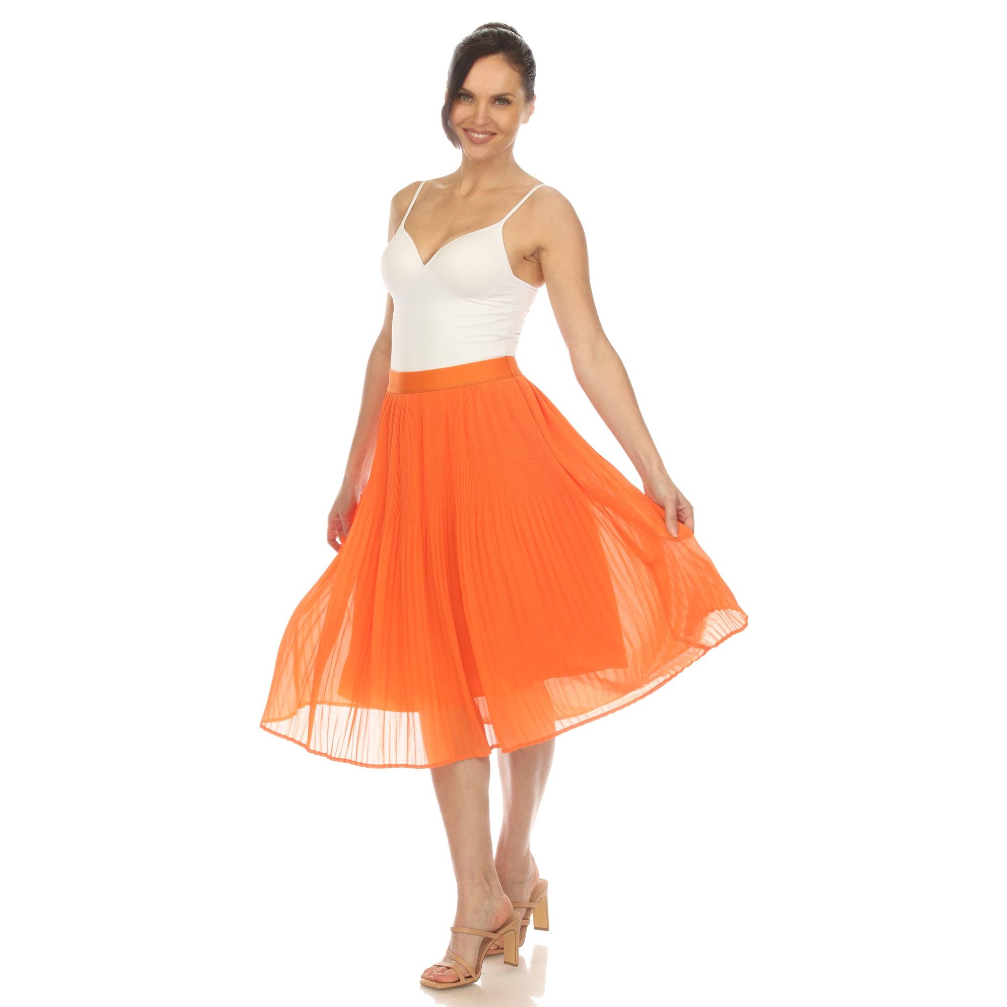 Women's Chiffon Pleated Midi Skirt Female Product Image