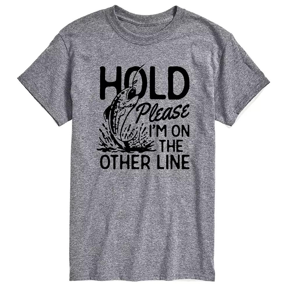 Big & Tall Hold Please On The Other Line Graphic Tee, Men's,  Product Image