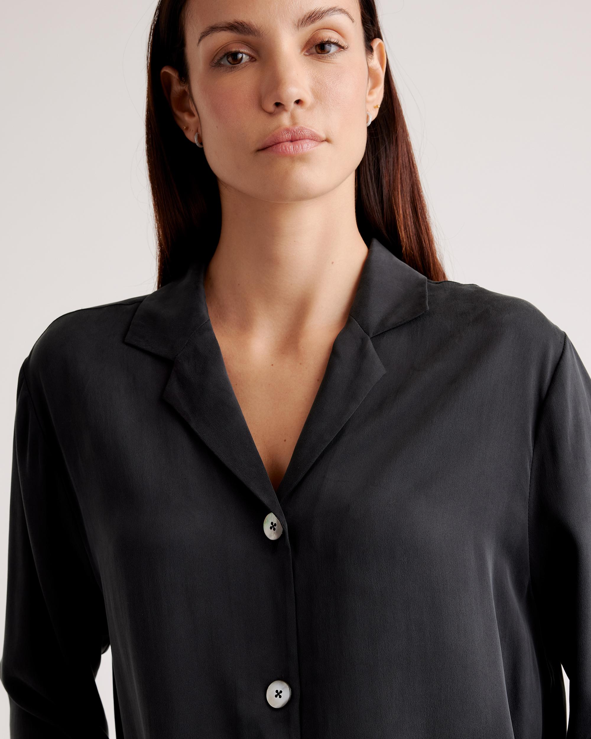 Quince | Women's Pajama Long Sleeve Top Size XS, Mulberry Silk Product Image