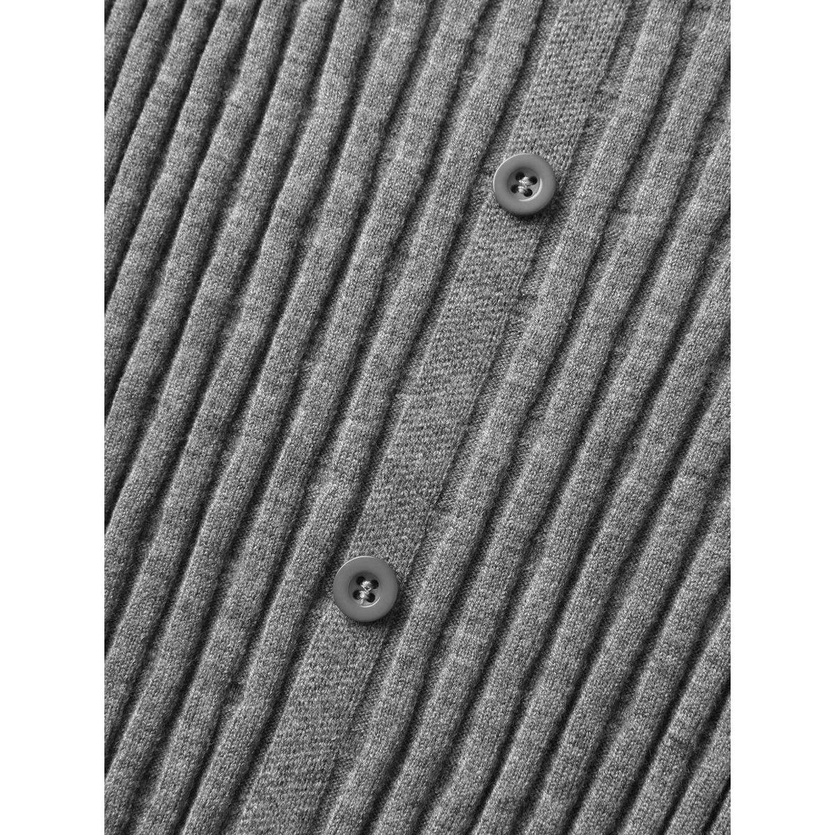 Plus Size Supersoft Ribbed Fitted Scoop Neck Pullover Mediumgray Women Skinny Long Sleeve U-neck Work Pullovers BloomChic 10/M Product Image