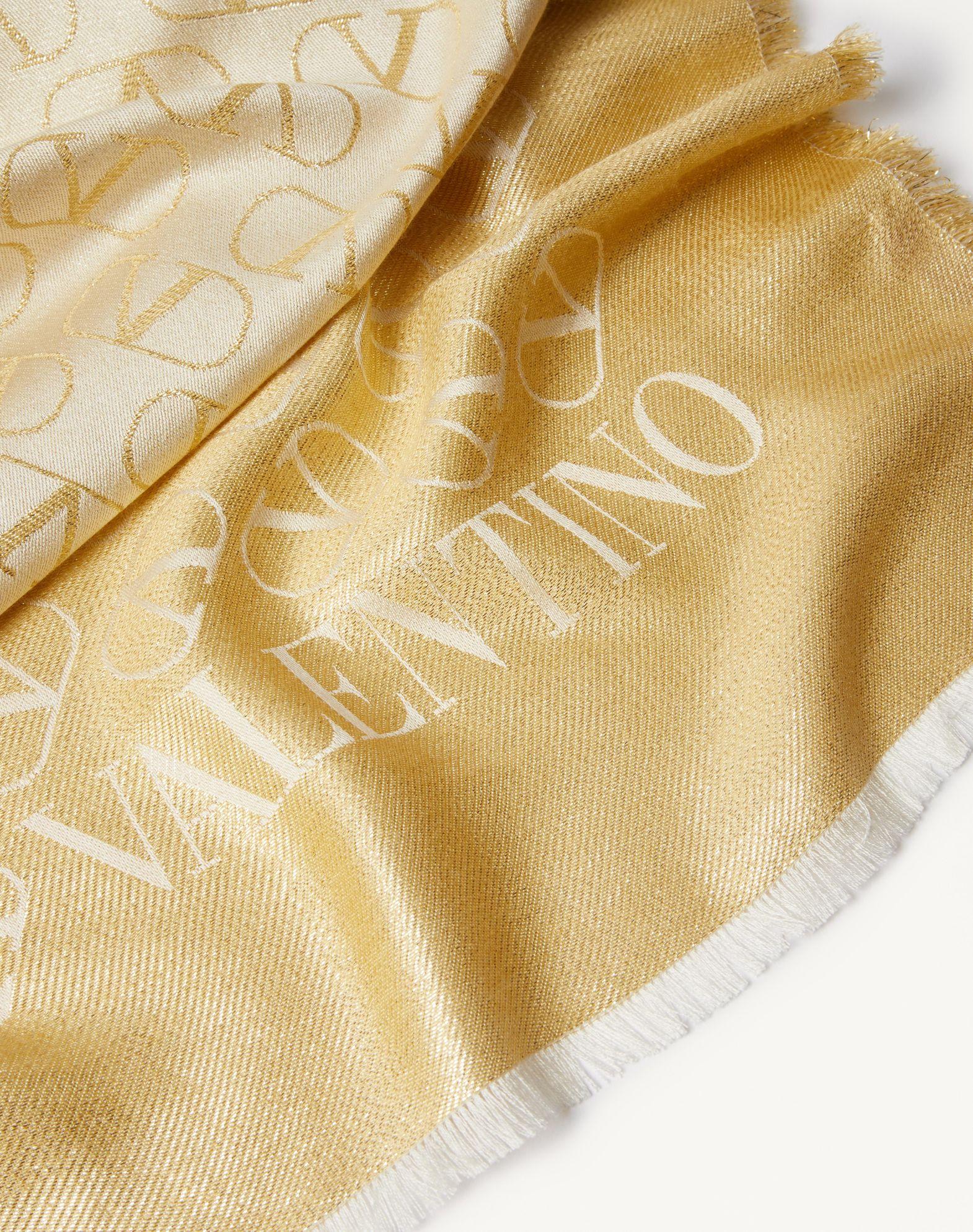 Vlogo Signature Jacquard Shawl In Silk, Cashmere And Lurex 140X140 Product Image