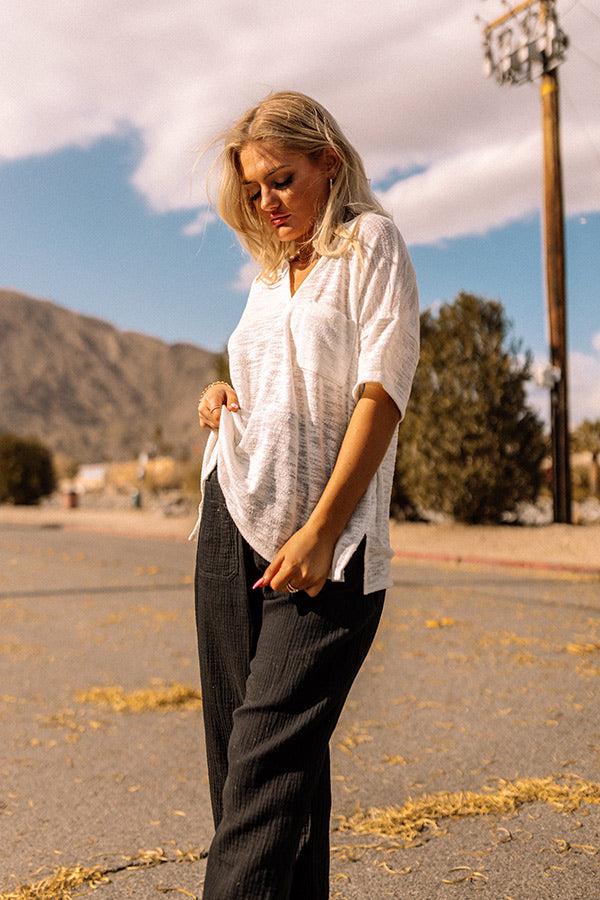 Cape Cod Nights Knit Top In White Product Image