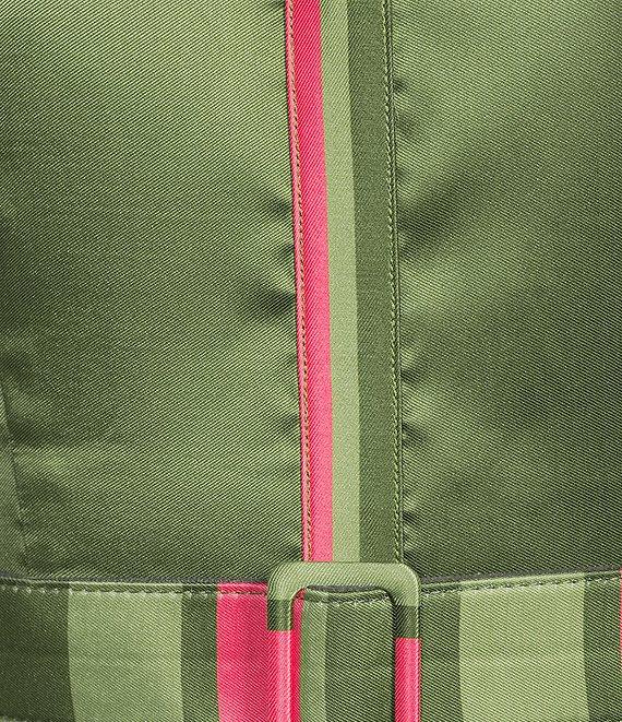 Belle by Badgley Mischka Samara Woven Floral Notch Collar Sleeveless Belted A-Line Midi Dress Product Image